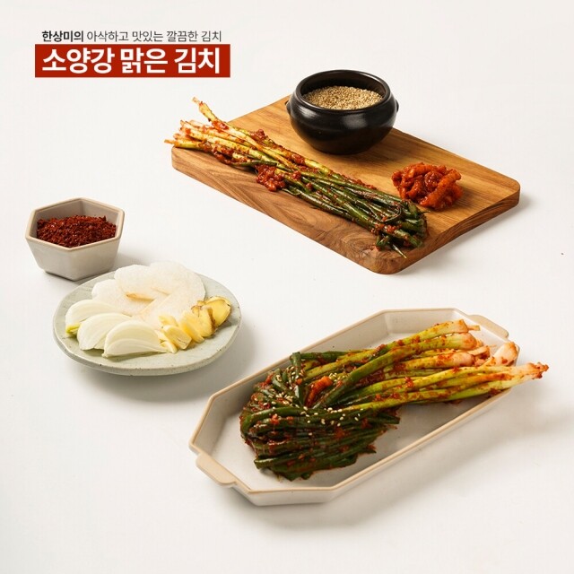 윤서식품,[소양강 맑은 김치] 국내산 쪽파 파김치 500g 1kg 2kg 보통맛 매운맛