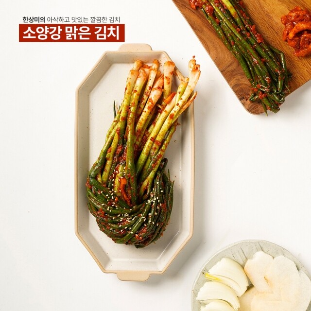 윤서식품,[소양강 맑은 김치] 국내산 쪽파 파김치 500g 1kg 2kg 보통맛 매운맛