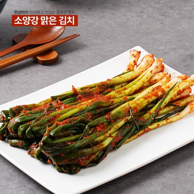 윤서식품,[소양강 맑은 김치] 국내산 쪽파 파김치 500g 1kg 2kg 보통맛 매운맛